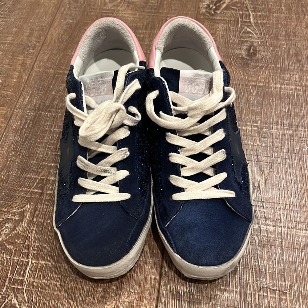Golden Goose Superstar Leather Glitter Low Top Sneakers - Picture 6 of 13